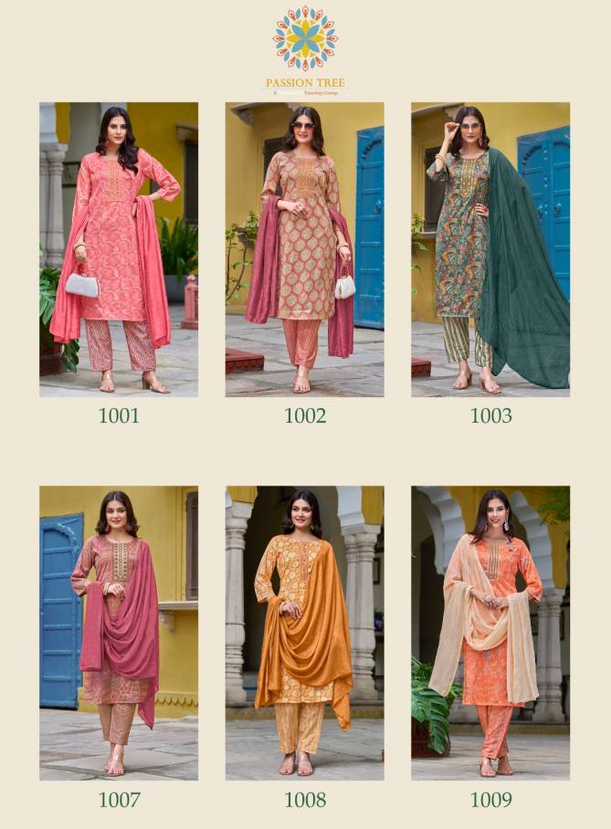 Palak Vol 1 By Passion Tree Straight Cut Kurti With Bottom Dupatta Wholesale Shop In Surat